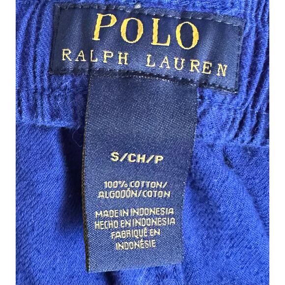 2/$30 Polo Ralph Lauren Pony Polo Player Cotton Pajama Pants Blue Size S - Picture 10 of 11